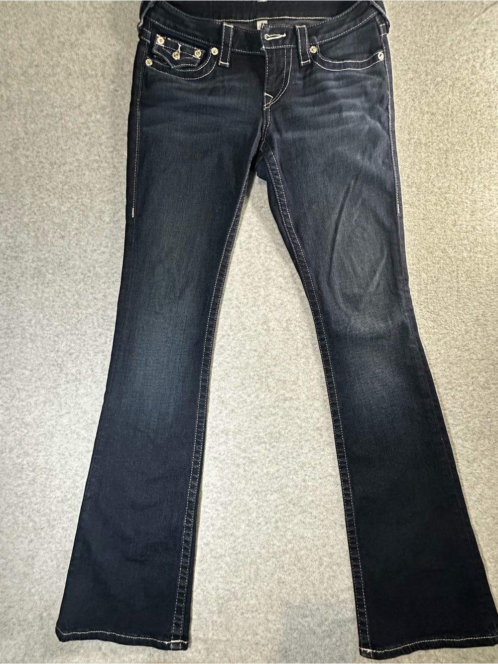True Religion Women's Dark Navy Becky Bootcut Jeans
